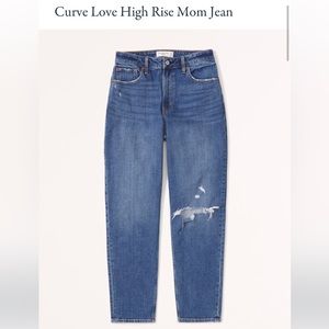 Abercrombie & Fitch High Rise Mom Jean 18R (34) Curve Love